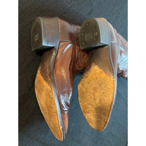DAN POST VTG Mens Brown Leather Western Cowboy Boots Sz 9.5 D #233086/ 16625 main image 7